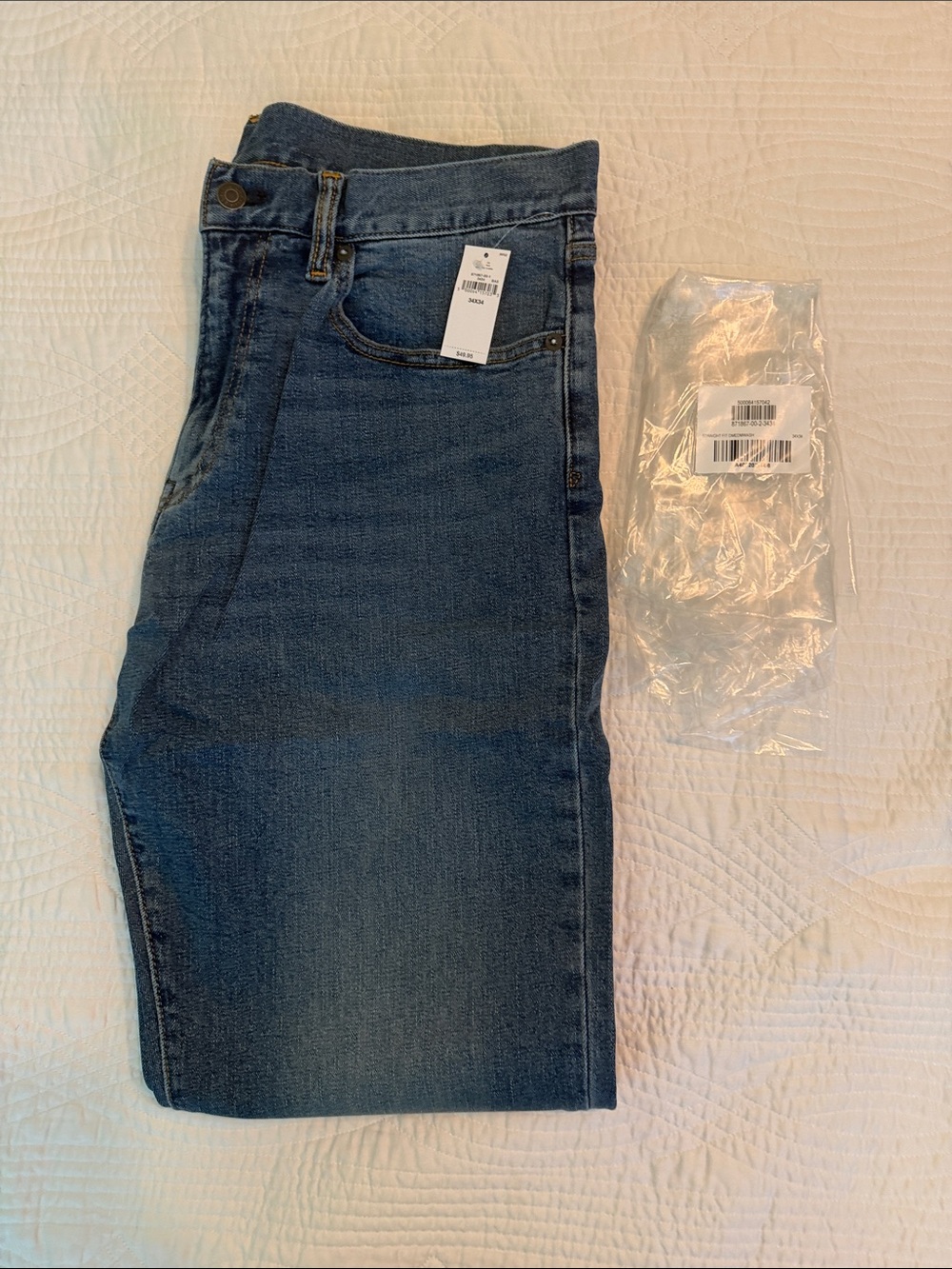 GAP Men's Medium Wash Straight Jeans - Blue 34x34